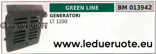 SCARICO MARMITTA SILENZIATORE GENERATORE GRUPPO GREENLINE GREENCUT LT 1200