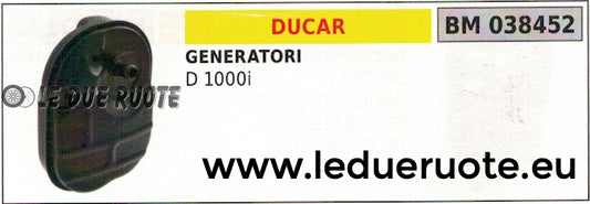 SILENZIATORE MARMITTA SCARICO COMPLETO MOTO GENERATORE GRUPPO DUCAR D1000i