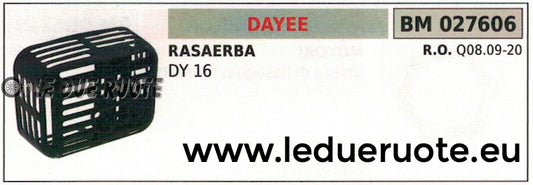 Q08.09-20 SILENZIATORE MARMITTA SCARICO RASAERBA TOSAERBA MOTORE DAYE DY 16