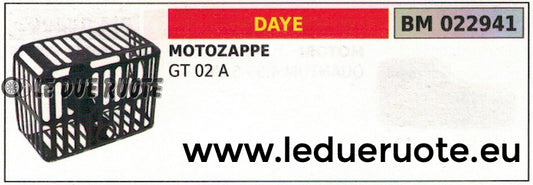 RIPARO PROTEZIONE SILENZIATORE MARMITTA SCARICO MOTOZAPPA MOTORE DAYE GT 02 A