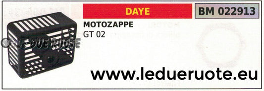 PROTEZIONE RIPARO SILENZIATORE MARMITTA SCARICO MOTOZAPPA MOTORE DAYE GT 02