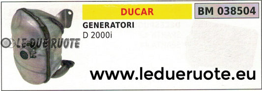 SILENZIATORE MARMITTA SCARICO completo MOTO GENERATORE GRUPPO DUCAR D2000i