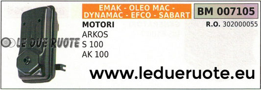302000055 MARMITTA SILENZIATORE SCARICO MOTORE EFCO SABART EMAK ARKOS S AK 100