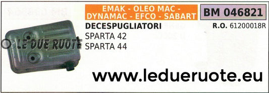 61200018R MARMITTA SILENZIATORE SCARICO DECESPUGLIATORE OLEOMAC SPARTA 42 44