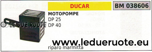 RIPARO SILENZIATORE MARMITTA SCARICO MOTOPOMPA POMPA IRRORATRICE DUCAR DP 25 40