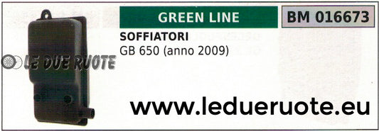SCARICO MARMITTA SILENZIATORE SOFFIATORE GREENLINE GREENCUT GB 650 (2009)