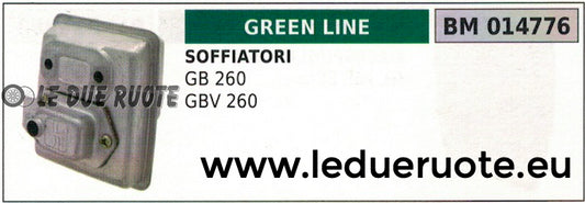 SCARICO MARMITTA SILENZIATORE SOFFIATORE GREENLINE GREENCUT GB GVB 260