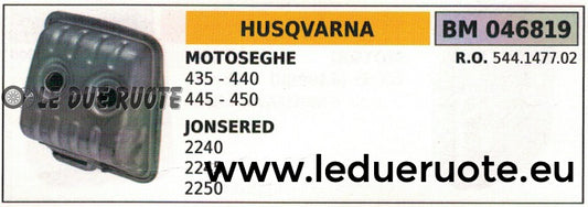 544147702 MARMITTA SCARICO SILENZIATORE MOTOSEGA HUSQVARNA 435 440 445 450
