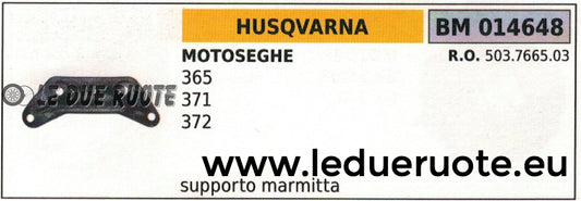 503766503 SUPPORTO RIPARO MARMITTA SCARICO MOTOSEGA HUSQVARNA 365 371 372