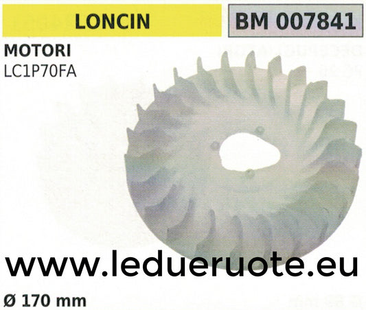 VOLANO MAGNETICO magnete VENTOLA per MOTORE LONCIN LC1P70FA Ø170mm