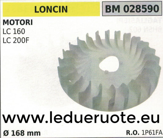 1P68FA VOLANO MAGNETICO magnete VENTOLA MOTORE LONCIN LC 160 200F Ø168