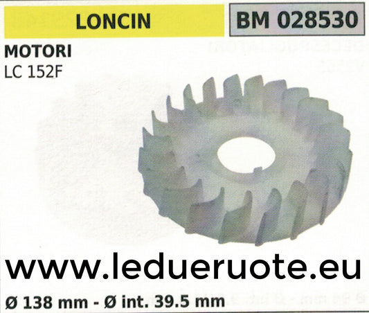 VOLANO MAGNETICO magnete VENTOLA MOTORE LONCIN LC 152F Ø138 est Ø 39.5