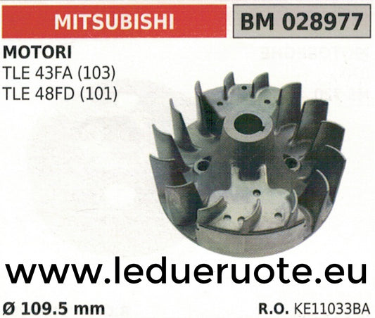 KE11033BA VOLANO magnete VENTOLA MOTORE MITSUBISHI TLE 48FD (101) Ø 109.5mm