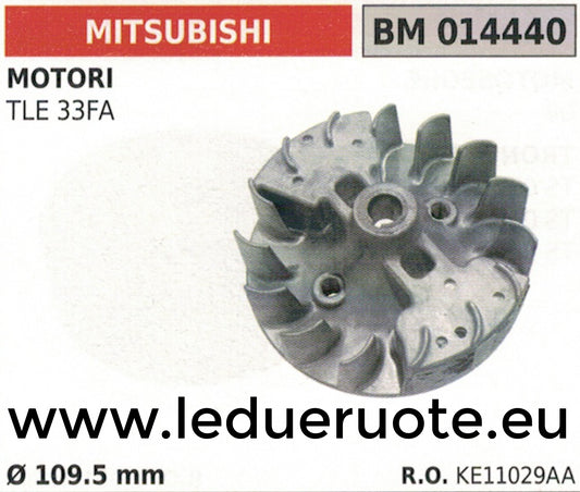 KE11029AA VOLANO magnete VENTOLA MOTORE MITSUBISHI TLE 33FA Ø 109.5mm