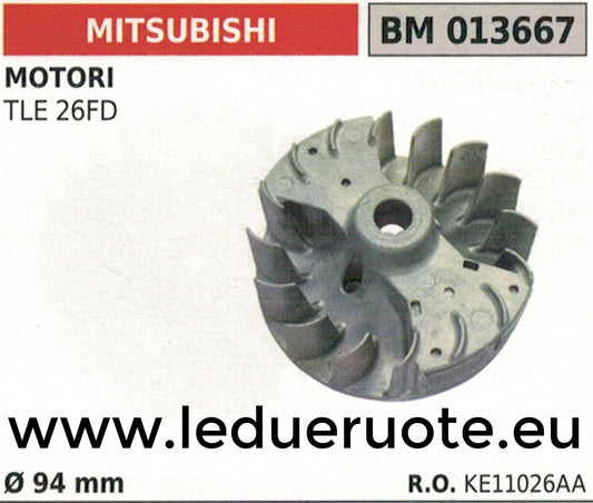 KE11026AA VOLANO magnete VENTOLA MOTORE MITSUBISHI TLE 26FD Ø 94mm