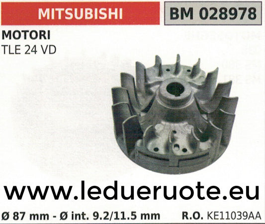 KE11039AA VOLANO magnete VENTOLA MOTORE MITSUBISHI TLE 24 VD Ø 87mm