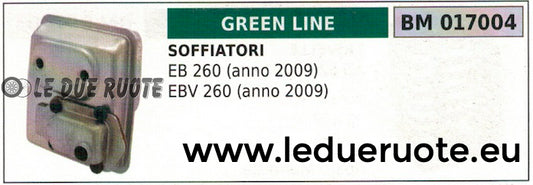 SCARICO MARMITTA SILENZIATORE SOFFIATORE GREENLINE GREENCUT EB EBV 260 (2009)