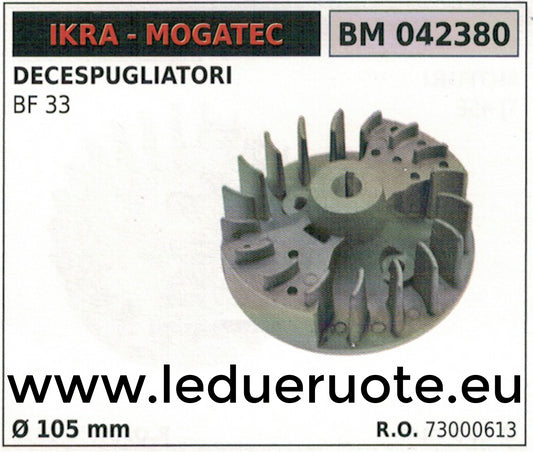 73000613 VOLANO MAGNETICO magnete ventol DECESPUGLIATORE IKRA MOGATEC BF 33 Ø105
