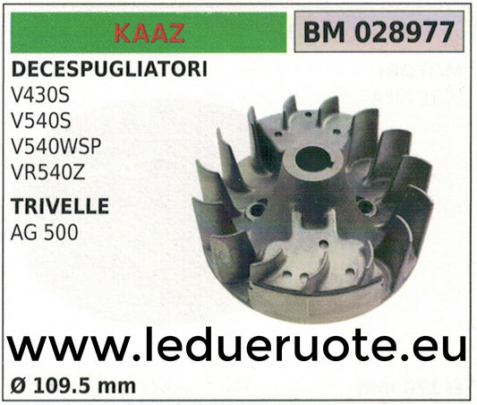 VOLANO MAGNETICO magnete ventola DECESPUGLIATORE KAAZ V540WSP VR540Z Ø109.5