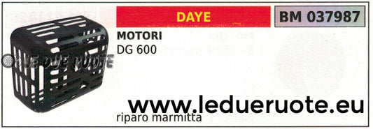 RIPARO PROTEZIONE SILENZIATORE MARMITTA SCARICO MOTORE DAYE DG 600
