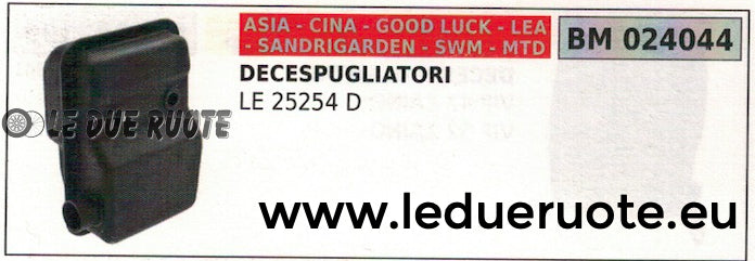 MARMITTA SCARICO SILENZIATORE DECESPUGLIATORE CINESE ASIA SANDRIGARDEN LE 25254D