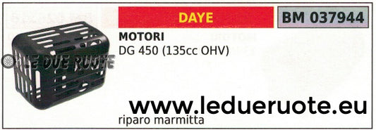 RIPARO PROTEZIONE SILENZIATORE MARMITTA SCARICO MOTORE DAYE DG 450 135cc OHV