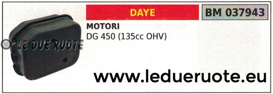 SILENZIATORE MARMITTA SCARICO MOTORE DAYE DG 450 135cc OHV