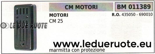 435050 690010 SILENZIATORE MARMITTA SCARICO CON PROTEZIONE CM MOTORI CM 25