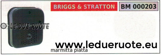 SILENZIATORE MARMITTA SCARICO PIATTA PER MOTORE BRIGGS & STRATTON