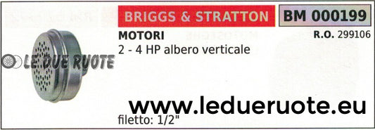 299106 SILENZIATORE MARMITTA SCARICO MOTORE BRIGGS & STRATTON 2 4 HP ALB VERTICA
