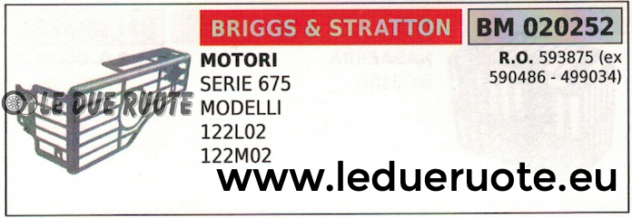 593875 PROTEZIONE MARMITTA SCARICO BRIGGS & STRATTON SERIE 675 122L02 122M02