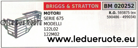 593875 PROTEZIONE MARMITTA SCARICO BRIGGS & STRATTON SERIE 675 122L02 122M02