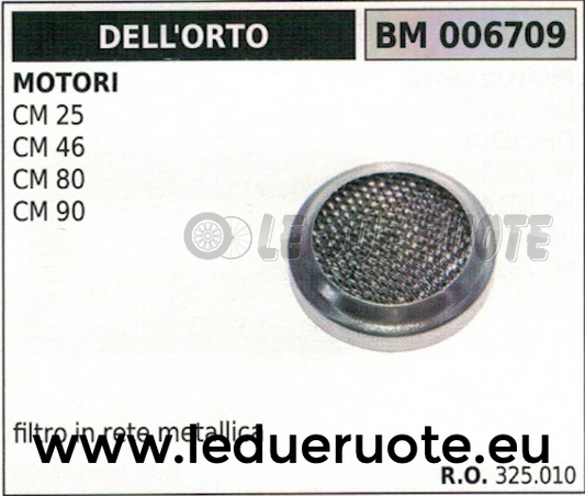 325010 FILTRO ARIA IN RETE METALLICA MOTORE DELL'ORTO CM 25 46 80 90