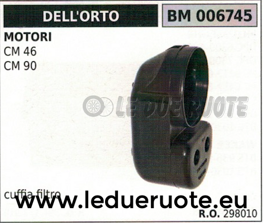 298010 CASSA SUPPORTO SCATOLA CUFFIA FILTRO ARIA MOTORE DELL'ORTO CM 46 90