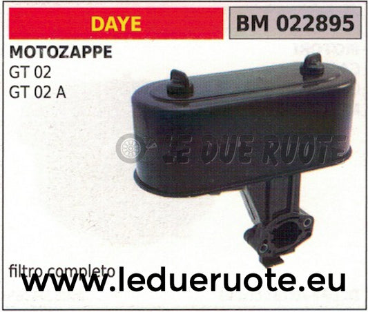 FILTRO ARIA COMPLETO PER MOTOZAPPA MOTORE DAYE DG GT 02 A