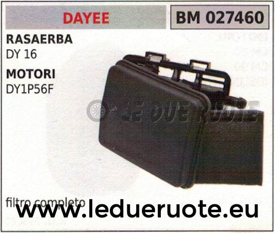 FILTRO ARIA COMPLETO RASAERBA TOSAERBA DY16 MOTORE DAYEE DY1P56F