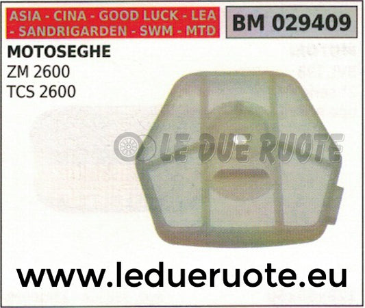 COPERCHIO SUPERIORE FILTRO ARIA MOTOSEGA CINESE SWM MTD IMPORTAZIONE SANDRIGARDEN ZM TCS 2600