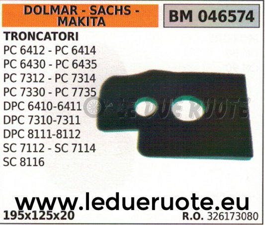 326173080 FILTRO ARIA TRONCATRICE DOLMAR SACHS MAKITA PC 6412 6414 6430 6435