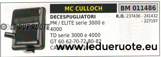 227197 MARMITTA SCARICO DECESPUGLIATORE McCULLOCH GT 60 62 70 72 80 82