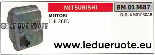 KM01080AB MARMITTA SCARICO SILENZIATORE COMPLETO MOTORE MITSUBISHI TLE 26FD