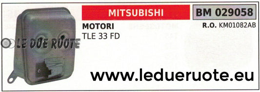 KM01082AB MARMITTA SCARICO SILENZIATORE COMPLETO MOTORE MITSUBISHI TLE 33 FD