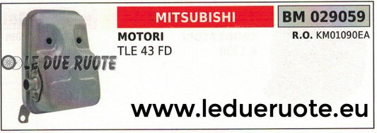 KM011090E MARMITTA SCARICO SILENZIATORE COMPLETO MOTORE MITSUBISHI TLE 43 FD
