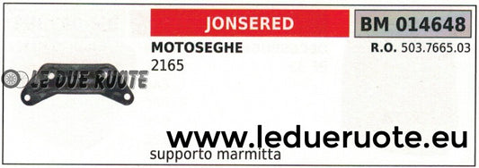 503766503 SUPPORTO RIPARO MARMITTA SCARICO MOTOSEGA JONSERED 2165