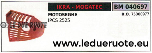 75000977 SUPPORTO RIPARO MARMITTA CARTER SCARICO MOTOSEGA IKRA MOGATEC IPCS 2525