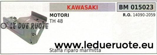 140902059 STAFFA RIPARO SUPPORTO MARMITTA SCARICO MOTORE KAWASAKI TH 48