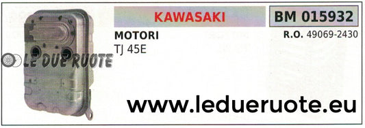 490692430 MARMITTA SCARICO SILENZIATORE ESPANSIONE MOTORE KAWASAKI TJ 45E