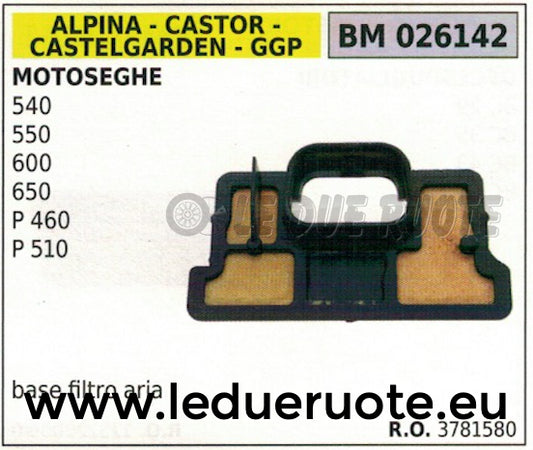 3781580 BASE FILTRO ARIA MOTOSEGA ALPINA CASTOR STIGA GGP CASTELGARDEN P 460 510