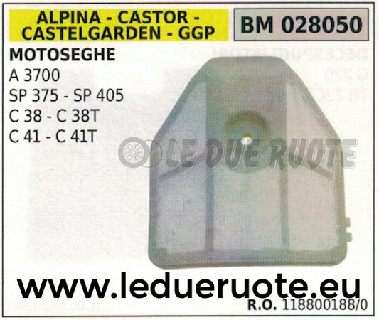 1188001880 FILTRO ARIA MOTOSEGA ALPINA STIGA GGP 3700 SP 375 405 C 38 38T 41 41T
