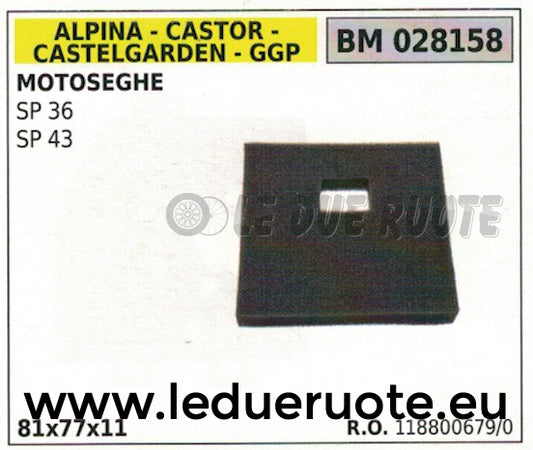 1188006790 SPUGNA FILTRO ARIA MOTOSEGA ALPINA STIGA CASTELGARDEN GGP SP 36 43