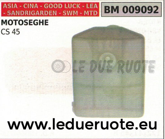 FILTRO ARIA MOTOSEGA ASIA CINA IMPORTAZIONE SANDRIGARDEN SWM MTD LEA CS 45